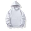 Sudadera con capucha de rizo para niños de Primavera y Otoño con bolsillo de parche para estudiantes de primaria y jardín de infantes, top de color liso, uniforme de clase personalizado con impresión de logotipo