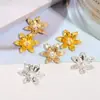 Venda Direta da Fábrica Muma Acessórios para Joias DIY 14*11mm Flor Pequena de Seis Pétalas com Miolo Florido Materiais para Presilha Hanfu Atacado
