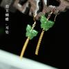 Pendientes de mariposa de jaspe hetiano, joyería artística para mujer, accesorios vintage, verde espinaca, venta al por mayor