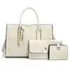 2025 Nova Bolsa Transfronteiriça para Sogra Conjunto de Três Peças Bolsa Feminina Couro Macio Bolsa de Mão Feminina Moda Europeia e Americana Bolsa de Ombro