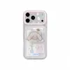 Funda con soporte de conejo linda estilo coreano para Apple 17Promax, adecuada para 16Promax, doble capa 15pro18pro