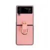 Adecuado para Samsung Zflip 40% de descuento Pantalla Apilada Funda para Teléfono Móvil Flip4 Anillo de Lujo Cuero Antideslizante Zflip7 Estuche Duro 5