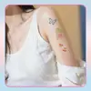 Mundo de Flores y Plantas Brazo Cintura Abdomen Estilo Coreano Hyuna Mismo Estilo Tatuaje Estilo Ins Colorido Lindo Larga Duración Impermeable Clavícula Femenina