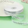 Cinta de Poliéster de Puntos Negros de 1 cm Color Caramelo DIY Accesorios para el Cabello Pinzas para el Cabello Cinta Cinta Decoración para Caja de Pastel de Regalo