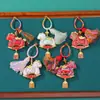 Pingente de Chaveiro Anel Porta-Moedas de Brocado da Dinastia Song, Pingente de Bolsa com Borla de Pônei Tecida à Mão Estilo Chinês, Venda por Atacado do Fabricante