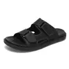 Pantuflas de Verano de Talla Grande Transfronterizas para Hombre con Velcro, Cómodas y Resistentes al Desgaste, Zapatos Planos de Playa, Sandalias de Una Tira para Hombre