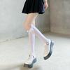 Calcetines altos de rodilla jk de alto valor de belleza lolita chica suave dulce encaje calcetines de tubo verano delgados lazo lolita mujeres