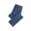 Jeans de alta gama con tacto fresco para hombre, estilo business casual, pantalones rectos de Lyocell Tencel, nuevos pantalones largos finos de verano para hombre