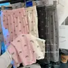 Calças Casuais Retas para Meninas de Meia-idade e Crianças Grandes Calças de Perna Larga Estampadas de Primavera e Outono para Crianças Versátil Estilo Ocidental Tendência