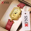 Reloj de Cuarzo OFNS con Diseño Hexagonal Simple Impermeable Regalo para Mujeres de Negocios Reloj de Pulsera de Moda Reloj Pequeño de Lujo Ligero
