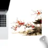 Fornecimento Especial Transfronteiriço de Mouse Pad Flor de Cerejeira Tinta, Tapete de Mesa para Jogos Estilo Japonês, Pad Espessado Antiderrapante para Teclado de Computador Atacado