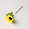 Flores plásticas no atacado, buquês de flores artificiais, girassóis únicos simulados, flores decorativas pastorais para sala de estar em casa