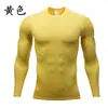 Ropa de Fitness para Hombre Manga Larga Correr Baloncesto Deportes Entrenamiento Ropa Base Camiseta Ropa Ajustada Alta Elasticidad Secado Rápido Ropa de Compresión