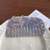 Peine de Acetato Coreano de Dientes Anchos, Peine Retro Lindo de Gato, Peine Portátil con Estampado de Leopardo Antiestático