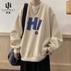 2024 nueva llegada suéter vintage delgado con capucha para hombre otoño talla grande manga larga top retro americano primavera y otoño