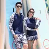 Traje de Buceo Pareja Manga Larga Dividido Traje de Baño Medusa Snorkel Traje de Surf para Hombre y Mujer