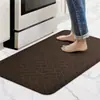 Juego de Dos Piezas de Alfombrilla para Piso de Cocina, PVC Engrosado Impermeable, Resistente al Aceite, Alfombrilla Antifatiga para Pies, Alfombra Antideslizante con Pendiente, Lavable