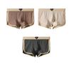 Ropa interior nueva de algodón Huajielong para hombre, color sólido, venta al por mayor, cintura media, talla grande para hombre, bóxers transpirables para hombre para cabello