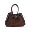 Bolso de mano de alta gama estilo retro, bolso tote pequeño para mujer, nueva colección 2026, material de gamuza, bolso de hombro simple o bolso cruzado