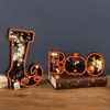 Decoraciones de Halloween con Diseño Nuevo y Creativo Transfronterizas Manualidades de Madera para Decoración del Hogar y Oficina Regalos