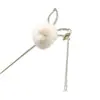 Horquilla de borla estilo antiguo de felpa con orejas de gato y conejo, horquilla linda y delicada de nicho, accesorios para el cabello Hanfu que se mueven al caminar, tocado al por mayor