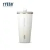 Tyeso Nueva Taishuo Taza de Café Taza Térmica con Popote en Forma de Diamante Taza de Agua para Niñas de Apariencia Elegante Gran Capacidad Taza para Coche