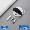 Tope de puerta superior de acero inoxidable sin perforaciones Tope de puerta de succión al suelo tipo Tortuga con resistencia magnética para puerta, goma gruesa anticolisión, tope de puerta montado en el suelo