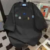 Diseño de Nicho Estilo Coreano Gama Alta Divertida Camiseta de Manga Corta Estampada para Mujer 2025 Verano Ropa de Trabajo Marca de Tendencia Top Holgado