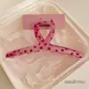Presilha de garra com bolinhas estilo coreano, presilha tubarão com bolinhas, presilha de cabelo grande retrô de estampa de leopardo de alta qualidade para mulheres, acessório de cabelo que não danifica