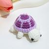 Chaveiro de tartaruga fofa transfronteiriça Mini tartaruga de lã de crochê Boneca de desenho animado Bolsa criativa Pingente finalizado