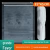 Saco de embalagem para suéter de roupa Saco de armazenamento de PE com zíper Saco plástico transparente 10 seda Mensagem de aviso Saco com fecho zip 35 * 45cm