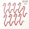 Gancho decorativo para árbol de Navidad, gancho navideño pequeño en forma de S, adorno colgante, mini gancho de metal en forma de S, 4 colores disponibles