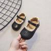 Sapatos de Couro para Meninas Primavera e Outono Estilo Coreano Estilo Princesa Crianças Solado Macio Confortável Sapatos com Bico Saliente Falso Sapatos Mary Jane