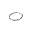 Nuevo Anillo de Bambú de Diseño Original Ins de Nicho para Mujer, Joyería de Moda que No se Desvanece con un Toque de Alta Gama, Banda Lisa Versátil