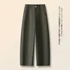Calça Cimitarra Laranja da Moda para Mulheres, Estilo Fino de Verão, Nova Moda 2026 Cintura Alta Emagrecimento Versátil Caimento Calça Casual