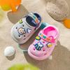 Crocs para niños Hebilla Antideslizante Eva Ligero y a Cuadros Dos Usos Pantuflas para Bebé Niños Niñas Estilo Dibujos Animados