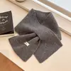 Cachecol 100% Lã para Mulheres, Novo Estilo para Meninos e Meninas, Outono e Inverno Casal Estilo Coreano Versátil Quente Cor Pura Cachecol de Tricô