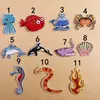 Parches Bordados al por Mayor Transfronterizos Insignias Bordadas por Computadora Peces Lindos del Océano Profundo Parches Decoración de Ropa Parches