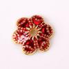 Novas Contas Separadas Pequenas Peças de Flores Óleo Pingando Imitação Azul Queimado Cloisonne Liga Pequenas Peças de Flores Faça Você Mesmo Grampo de Cabelo Estilo Antigo Pulseira Colar