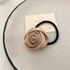 Francês cetim rosa faixa de cabelo rabo de cavalo cabeça corda simples super fada temperamento doce personalidade retro de alta qualidade estilo de luxo leve