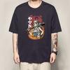 Camiseta de Verano para Hombre de Una Pieza Estampada Luna Ligera Oda Manga Corta y Bestias Campesinas Kedo Animación Ropa Circundante