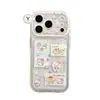 Funda Linda de Dibujos Animados Cachorro Hámster Manzana para Teléfono 17Promax Adecuada para iPhone 16Pro Doble Capa 18Pro15