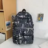 Mochila Nueva y Elegante Estilo Coreano de Moda con Dibujos Animados y Graffiti, Versátil, Ligera, Gran Capacidad, Bolso de Doble Hombro