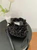 Bolso de mano transfronterizo nuevo con lentejuelas, cordón, plisado, bandolera única de moda, versión coreana, nicho, sensación de alta gama