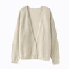 Desbloqueie a Preguiça! Cardigan de Lã Tricotada com Mistura de Lã de Camelo Bebê Feminino Outono Inicial Novo Solto Slim Peça de Roupa Exterior Suéter Inverno