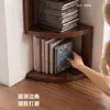 Estantería de Almacenamiento de Madera Maciza, Estante Divisor para el Hogar, Estante de Pared para Esquina Moderno, Estantería de Almacenamiento Vintage, Mesa Auxiliar Estrecha para Espacios Pequeños, Estante de Almacenamiento Sencillo