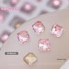 Arte de uñas K9 joyería taladro transparente súper brillante corazón torcido taladro de hacha gota de agua cuadrado gordo placa brillante diamante blanco usar accesorios para armadura al por mayor