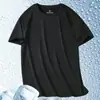 Camisa de Manga Corta de Malla Helada de Secado Rápido para Hombre Verano Nueva Transpirable para Correr Deportes Hombres Manga Media Ropa de Hombre