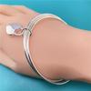 Pulsera de tres anillos plateada de exportación de comercio exterior, versión coreana, la pulsera más vendida en stock, suministro al por mayor YB102