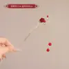 Accesorios de Año Nuevo, Lazos Festivos para el Cabello, Diademas Exquisitas, Tocados, Serie Roja de Otoño e Invierno, Pinzas para el Cabello Estilo Chino, Pasadores para el Cabello de Mujer, Adornos para el Cabello